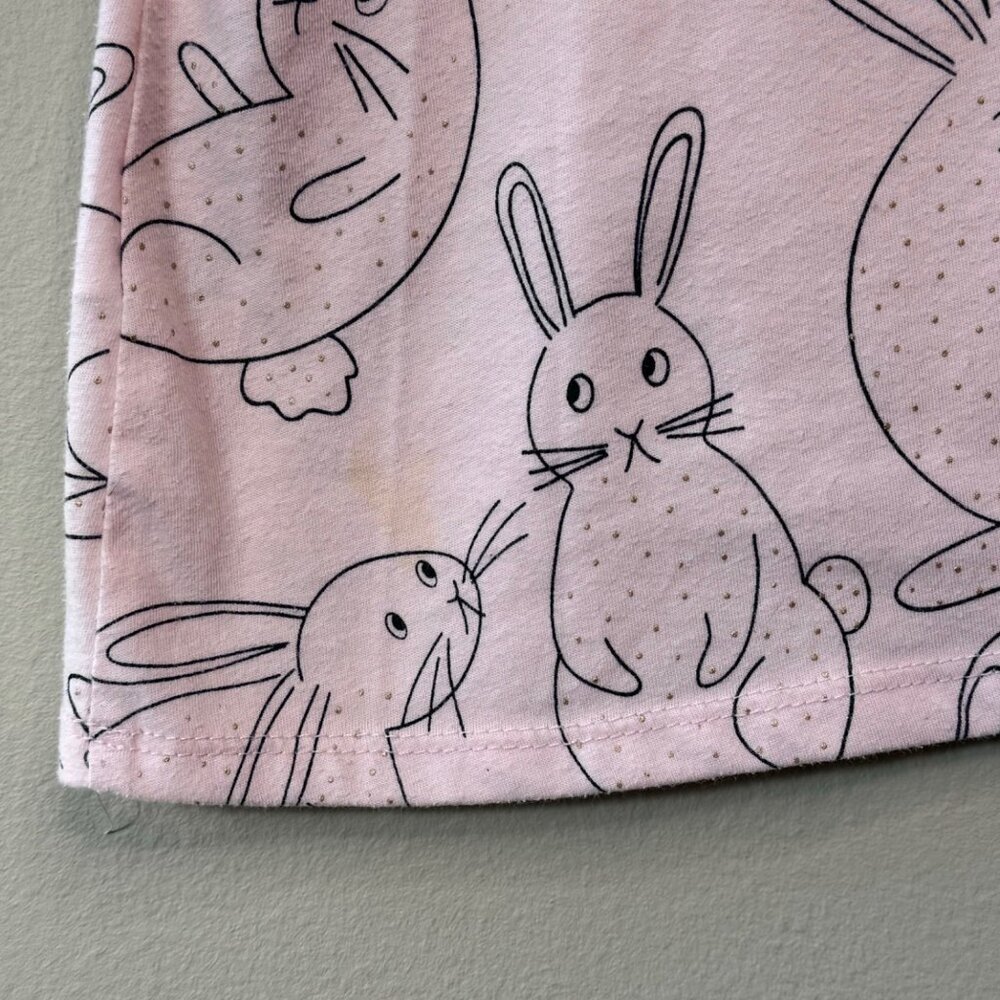 SEED HERITAGE Bunny Rabbits Nightgown Girls 4 4T Pink Gold Girl Nightie Bunnies - Picture 5 of 7